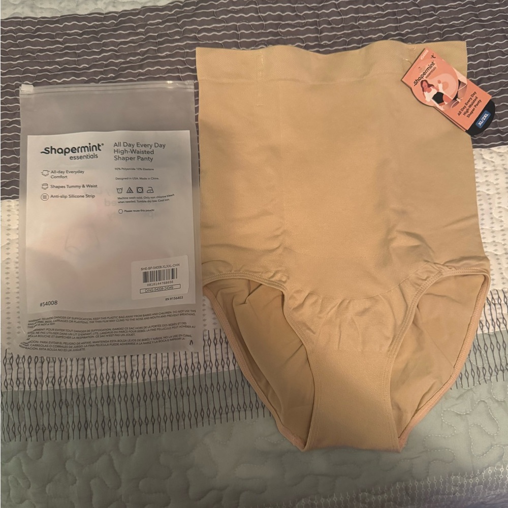 Shapermint Essentials High-Waisted Shaper Panty in Cream